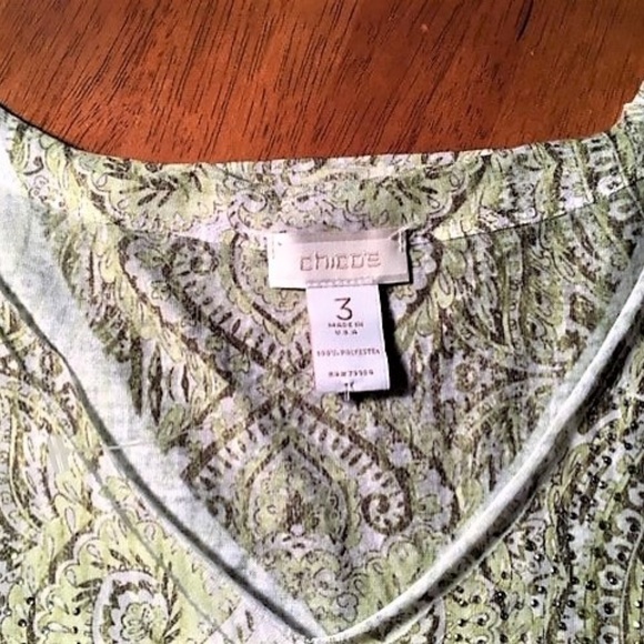 NEW CHICO'S EMBELLISHMENT TOP SIZE 3 LARGE 16 - Picture 6 of 8